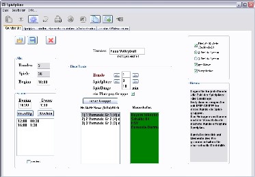 Screenshot  Turnierplanung 